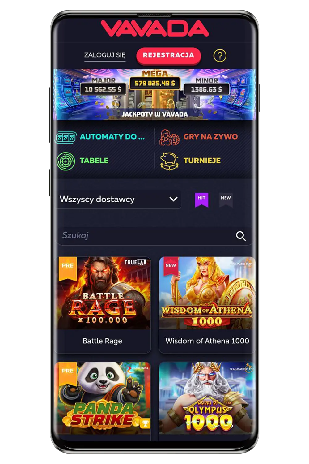 Ekrānuzņēmumi no oficiālās tīmekļa vietnes Vavada PL