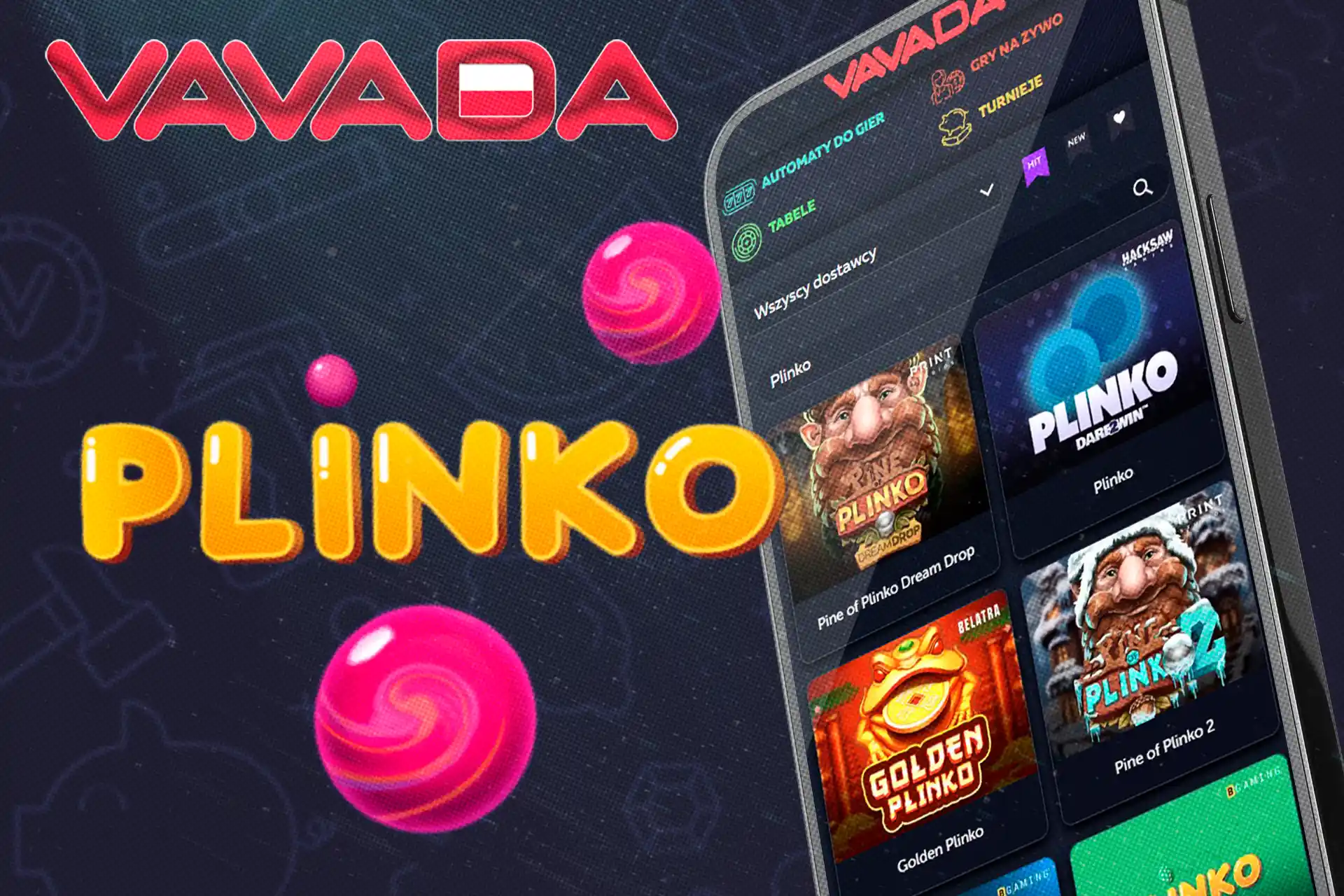 Graj w spēles Plinko w naszym kazino